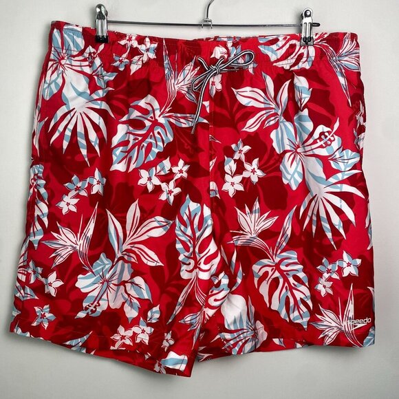 Speedo Mens Swim Floral Hawaiian Shorts Trunks NWOT Size XXL UPF 50 - Picture 7 of 7